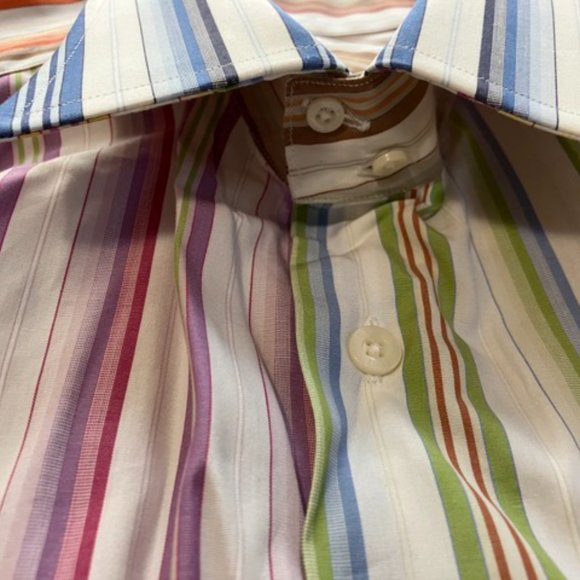 Ike Behar Colorful Stripped Shirt - Picture 4 of 5
